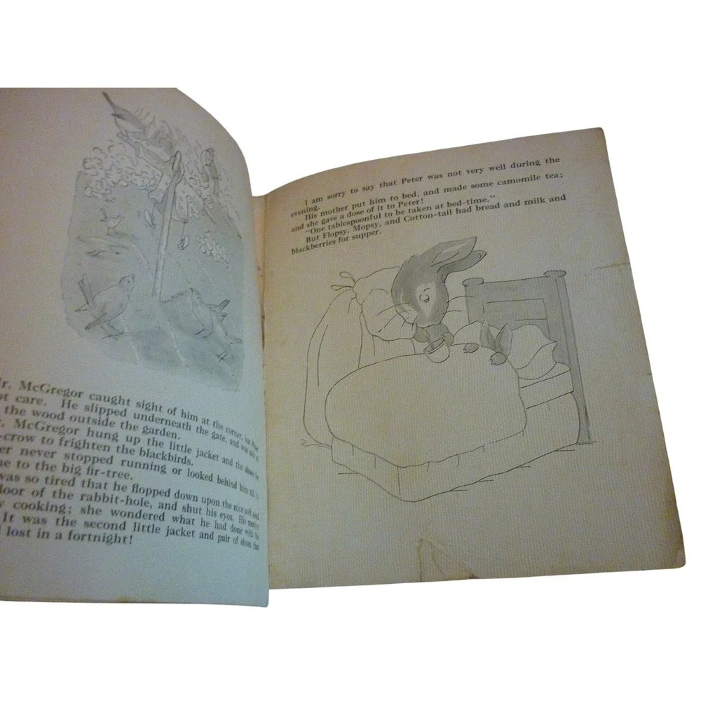 Vintage 1934 The Tale of Peter‎ Rabbit Saalfield Pub Co Softcover Book No 3100-G